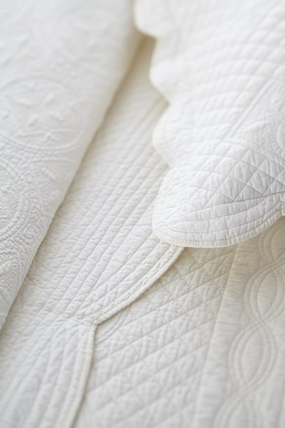 Sage Garden Luxury Pure Cotton Quilted Standard Pillow Sham 20'' x 26'' - Image 5
