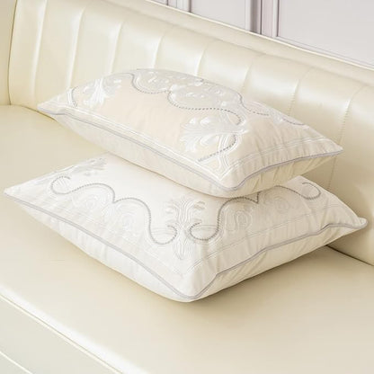 Aeckself European Floral Pillow Cover 18x18 Inch, Luxury Velvet Embroidered - Image 6
