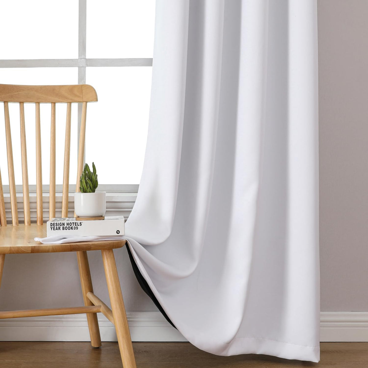 chrisdowa white 100% blackout curtains for bedroom 84, package contents