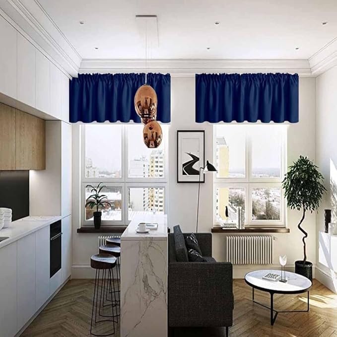 Navy Blue 104 Inch Extra Wide Valance - Image 2