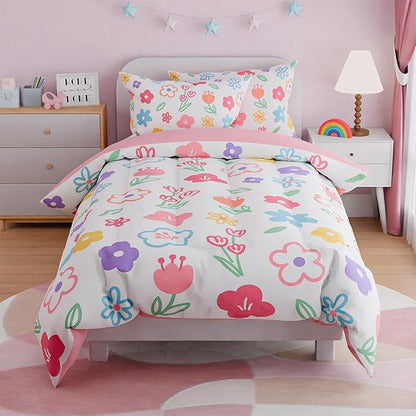SANDJEST Floral Twin Bedding Sets - Image 4