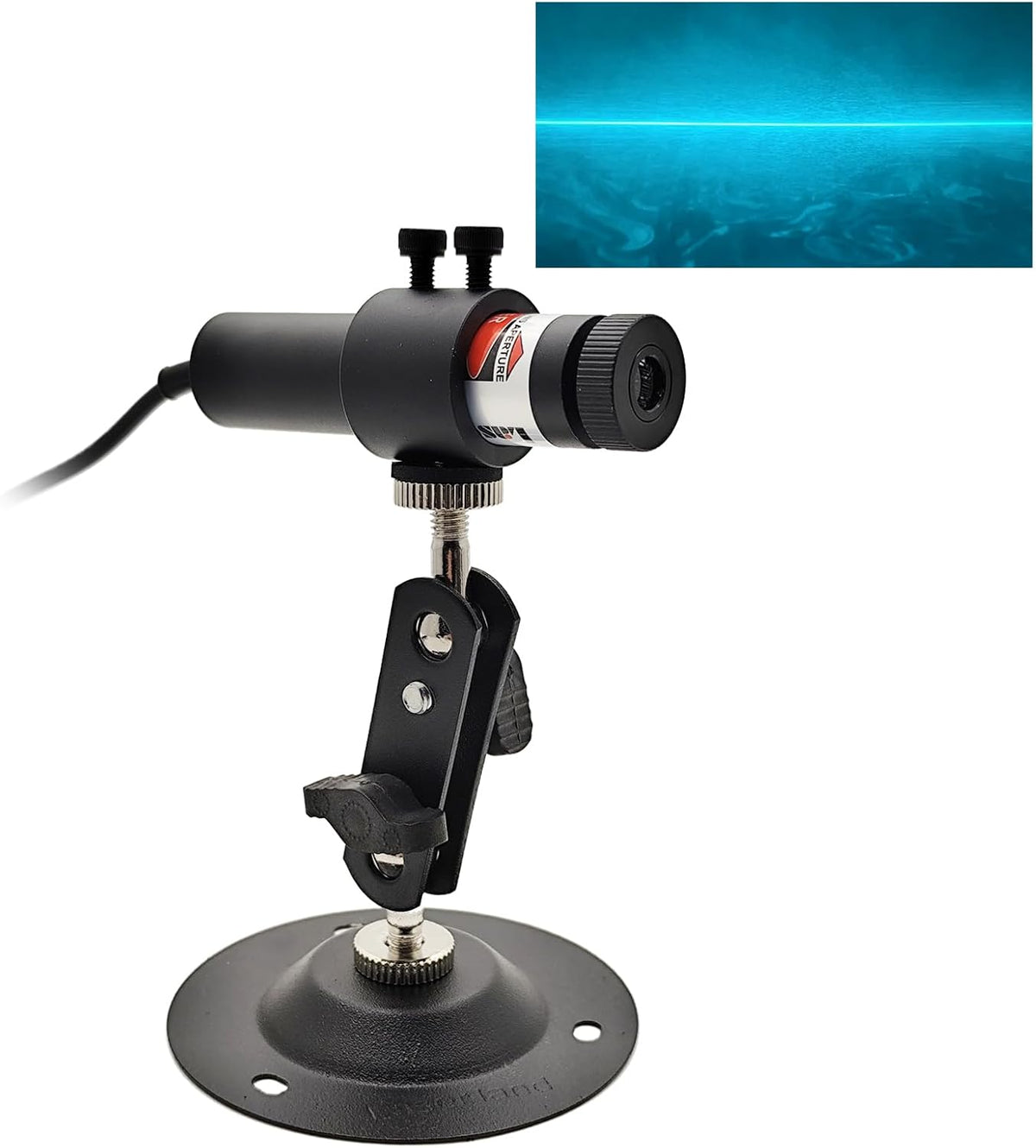 488nm Sky Blue Laser Swamp Pond Module Line Projector Generator for Halloween Swamp Haunted House with Adapter and Mount