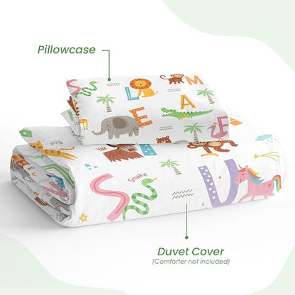 SANDJEST Alphabet Duvet Cover Sets Twin Size - Image 4