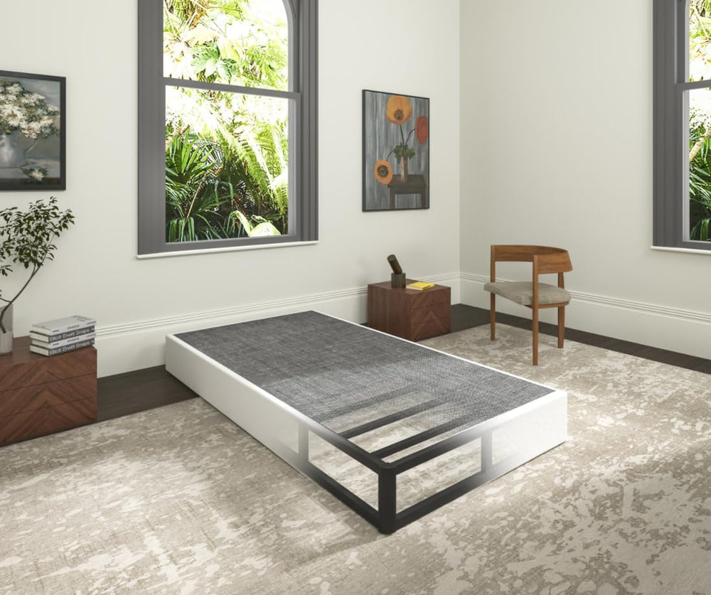 9 Inch Heavy Duty Metal Box Spring Twin Size, Low Profile Twin Mattress Found...