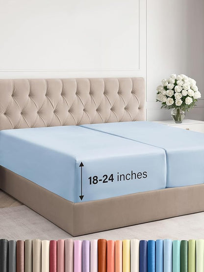 Extra Deep Split King Fitted Sheet by CGKUnlimited