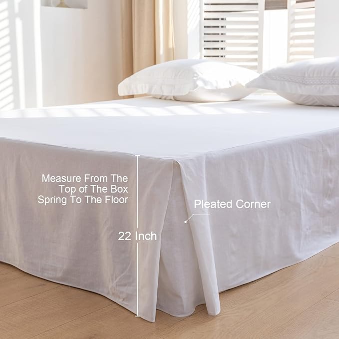 BISELINA French Linen Bed Skirt - Image 4
