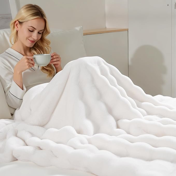 NEXHOME PRO Faux Fur Throw Blanket, Ultra Soft Cozy Warm Fuzzy Fluffy Plush - Image 5