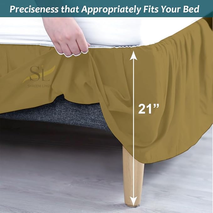 Shreem Linen Ruffled Bed Skirt - Image 4