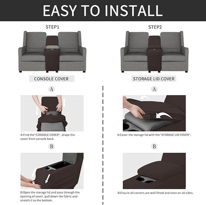 Easy-Going 2-Piece Recliner Console Cover - Image 5