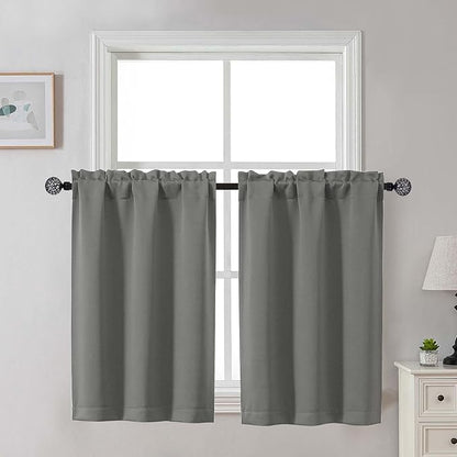 Gwine Light Grey Blackout Curtains by Gwine