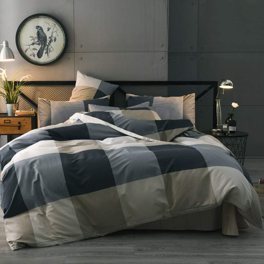 lifetb california king comforter set modern style plaid, main product view