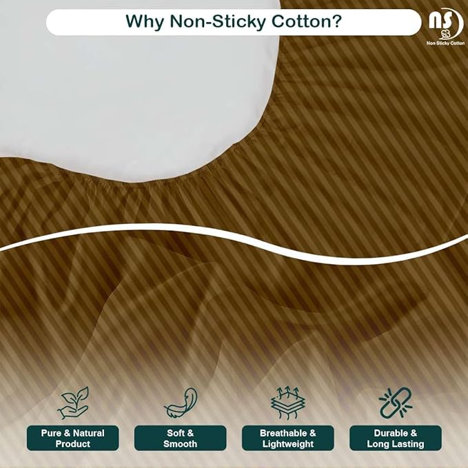 NON Sticky cotton Full Size Sleeper Sofa Sheets, 4 Piece Egyptian Cotton Bed - Image 4