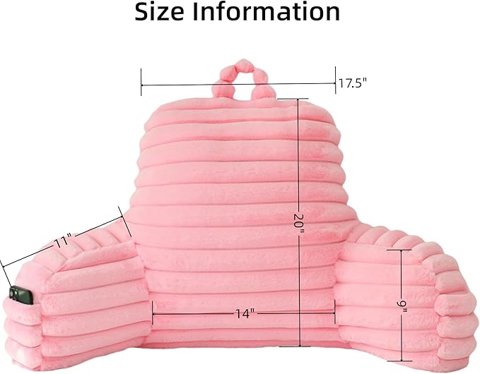 Yaoshuho Large Reading Pillow for Adults, Back Support Pillow for Sitting Up in - Image 2