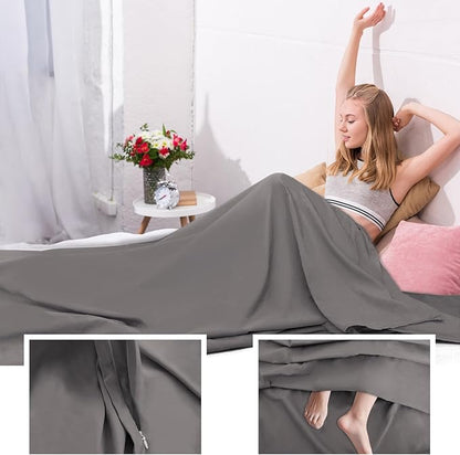 Sleeping Bag Liner, Travel Sheet & Adult Sleep Sack, Camping Sheets Travel - Image 5