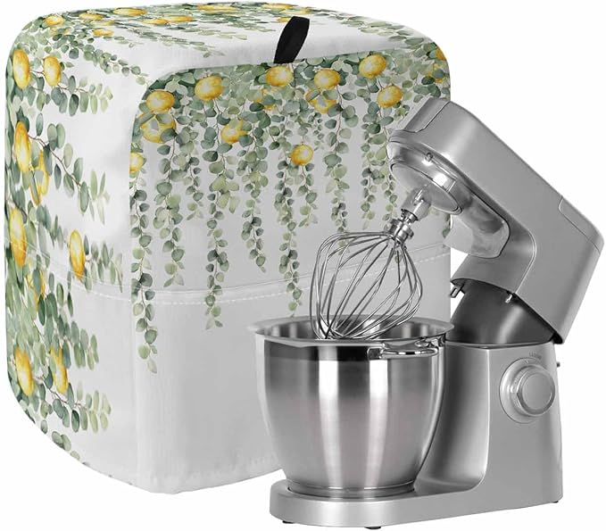 Sage Green Leaves Stand Mixer Dust Cover by Unknown