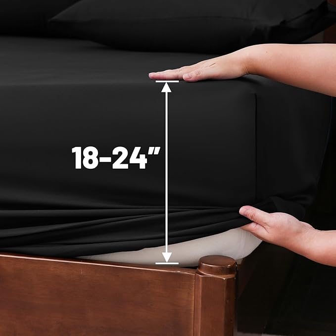 Extra Deep Pocket Queen Sheets 18-24 Inch 1000 Thread Count 100% Egyptian - Image 5
