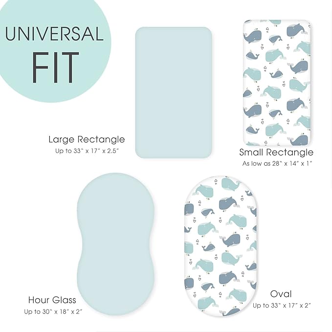 Stretchy Ultra Soft Fitted Bassinet Sheet Set 2 Pack, Universal Fit - Image 5