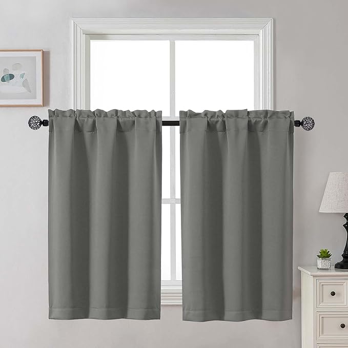 Gwine Light Grey Blackout Curtains by Gwine