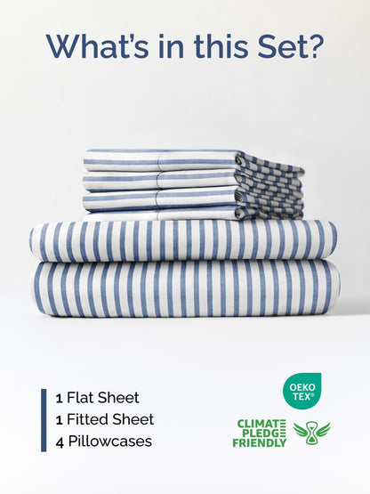 cgk extra deep queen sheet set - 6pc shown in use