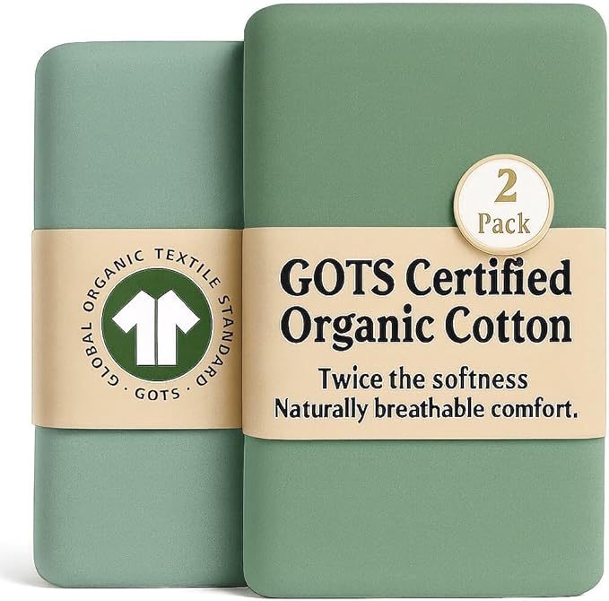 GOTS Organic Bedside Bassinet Sheets 33x20 by OrganicBassinetSheets