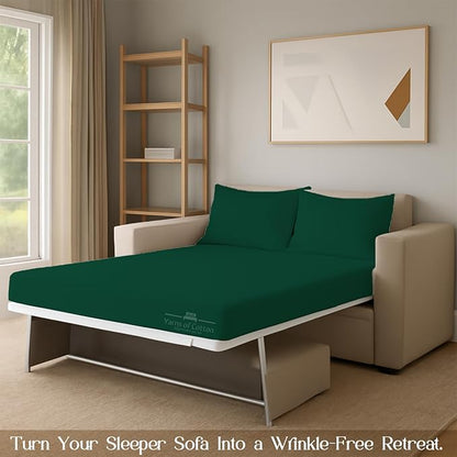 Sleeper Sofa 4 Piece Bed Sheet Set Premium Quality 100% Cotton 500 Thread Count - Image 7