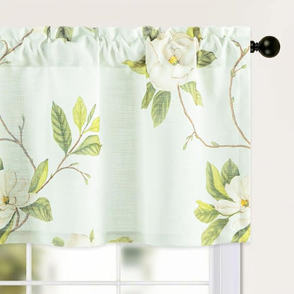 Leeva Blue Farmhouse Window Valance by Leeva