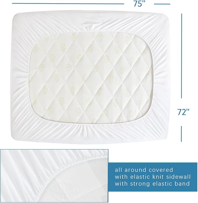 Short King Terry Mattress Protector Waterproof - Image 2
