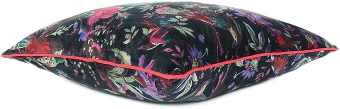Eyes of India Boho Velvet Bird Print Throw Pillow Cover, Colorful Decorative - Image 2