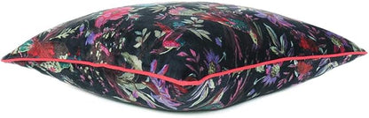 Eyes of India Boho Velvet Bird Print Throw Pillow Cover, Colorful Decorative - Image 2