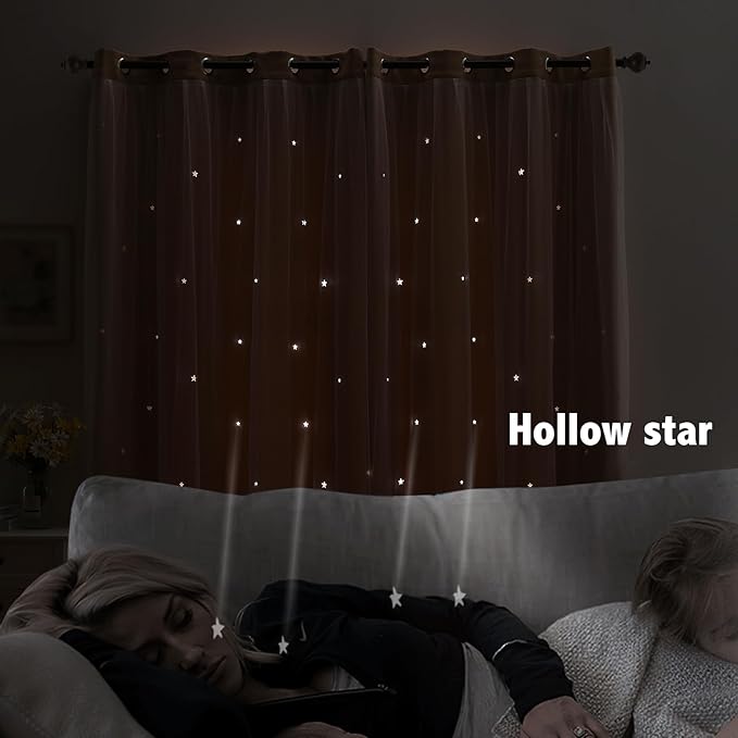 indistar Star Cutout Kids Window Blackout Curtains - Image 3