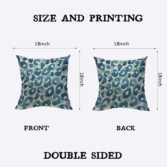 TKS MITLAN Leopard Skin Decorative Pillow Covers Animal Background Watercolor - Image 2