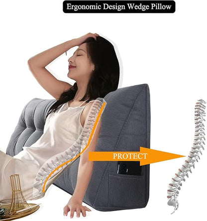 SAMTY Husband headboard Pillow Large Back Rest Support Reading Pillows - Image 5