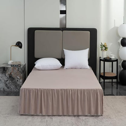 Khaki Bed Skirt Full Size Ruffled Bed Skirt - Image 6