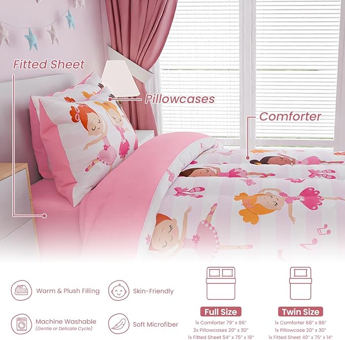 SANDJEST Ballet Full Bedding Sets - Image 6