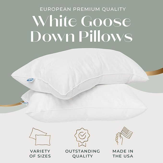 Standard Size Pillow, European Goose Down 800FP - Image 2