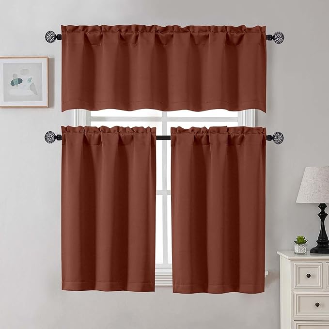 Gwine Short Curtains 30 Inch Length, Light Filtering Small Kitchen Window - Image 3