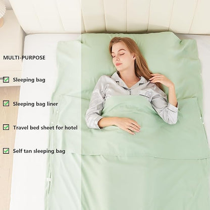 Sleeping Bag Liner Camping Adult Sleep Sack Lightweight Travel Sheet - Image 5