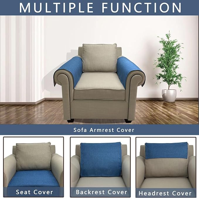 Couch Arm Covers, Anti-Slip Sofa Armrest Cover - Image 4