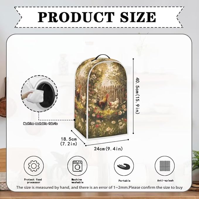 Chicken Blender Dust Cover, Anti Fingerprint Polyester Stand Mixer or Coffee - Image 6