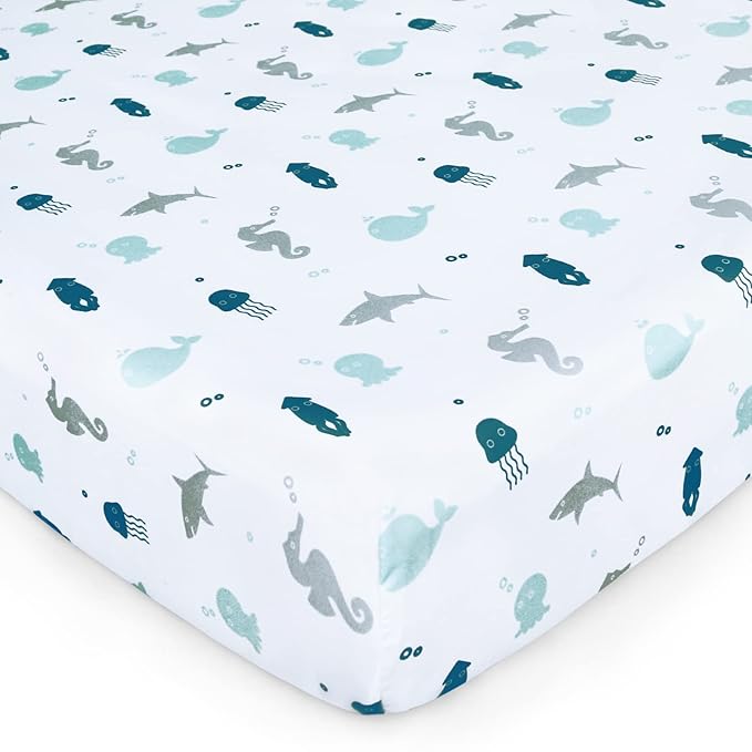 Crib Sheets for Boys or Girls 4-Pack, Fitted Crib Sheet 52'' x 28'' for - Image 3