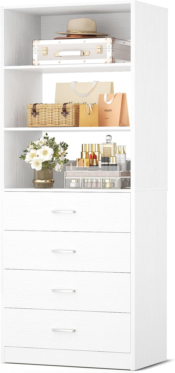 aheaplus closet drawers system, 21.3" wood closet organizer, main product view