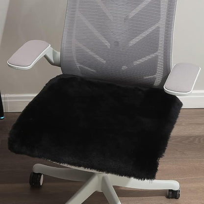 LLB Sheepskin Chair Covers Office Chair Cushion Dining Room Chair Pads Desk by LLB
