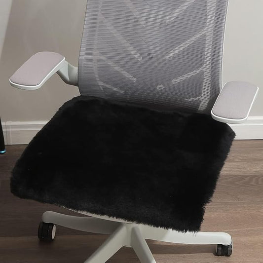 LLB Sheepskin Chair Covers Office Chair Cushion Dining Room Chair Pads Desk by LLB