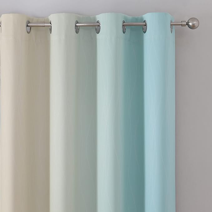 Estelar Textiler Full Room Darkening Gradient Blackout Curtains 72 Inch Length - Image 4