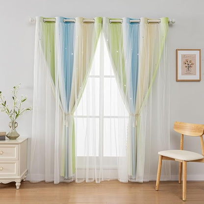 FANLI Ombre Rainbow Blackout Curtains - Image 6