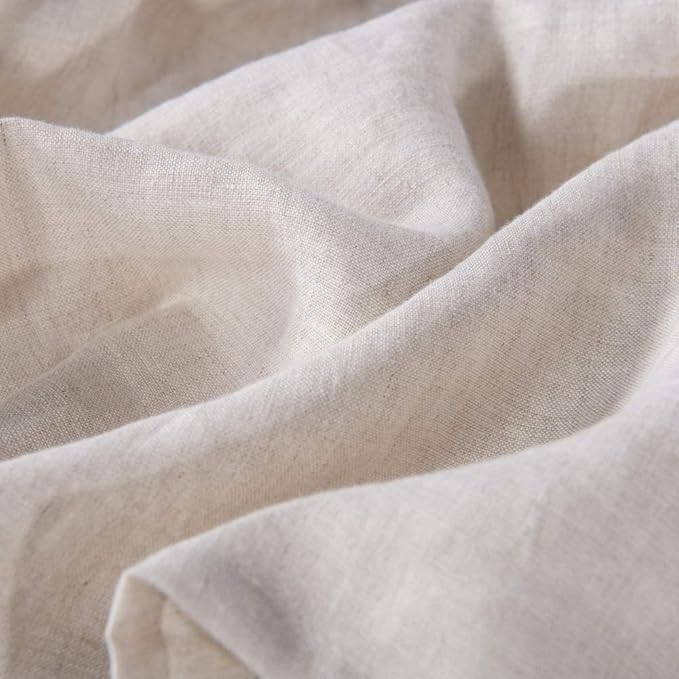 MEADOW PARK Washed French Linen Bed Skirt, Dust Ruffl, Full Size 54" W x 75" L - Image 5