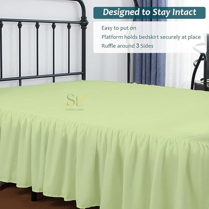 Shreem Linen Ruffled Bed Skirt - Image 7