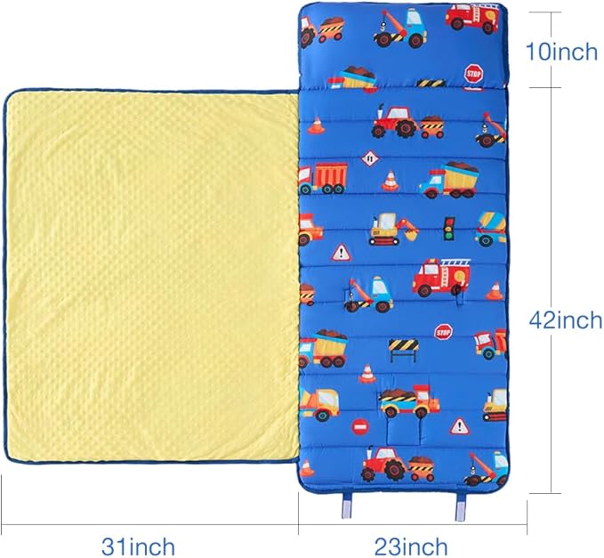 beeweed Toddler Nap Mat, Rollup Design Kid Sleeping Mat - Image 5