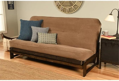 BOWERY HILL Full Fabric Futon in Marmont Brown Mocha-Frame Not Included - Image 2
