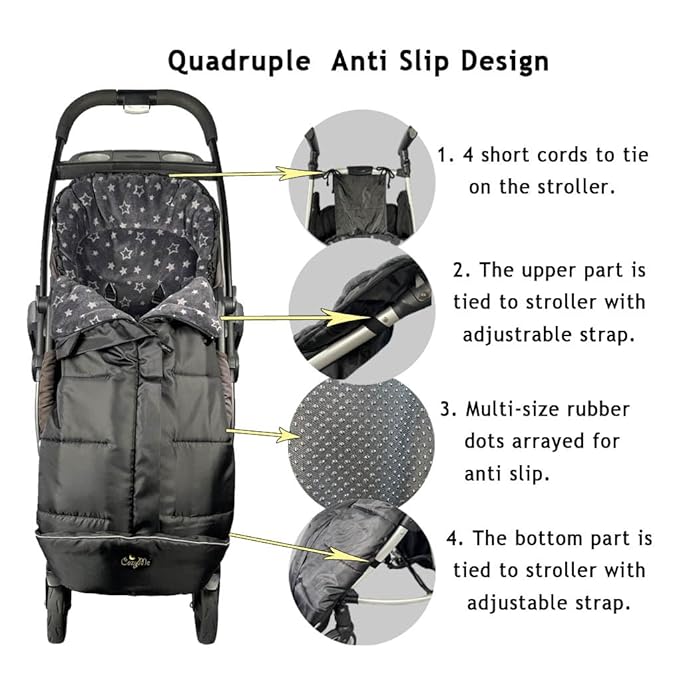 CozyMe Stroller Footmuff, Insulated Stroller Blanket Evelution, Water Repellent - Image 3